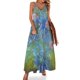 thumbnail image 1 of Vestido sin mangas con estampado de flores rosas de Agapanthus Claude Mt vestidos para mujer vestidos de fiesta vestidos de verano para mujer, 1 of 7