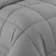 thumbnail image 3 of Luxury 500-TC Egyptian Cotton Box-Stitched Design Comforter | 300 GSM | Single Piece, Oversized King Size 98" x 120" Inches, 1pc Comforter with 4 Corner Tabs, (Dark Grey), 3 of 4