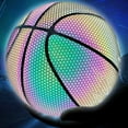 thumbnail image 2 of Yeacher Reflective Basketball Wear-resistant Cool Glowing Luminous Colorful Basketball for Adults, 2 of 7