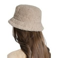 thumbnail image 5 of Womens Solid Color Winter Thermal Windproof Bucket Fisherman Hat For Women, 5 of 5
