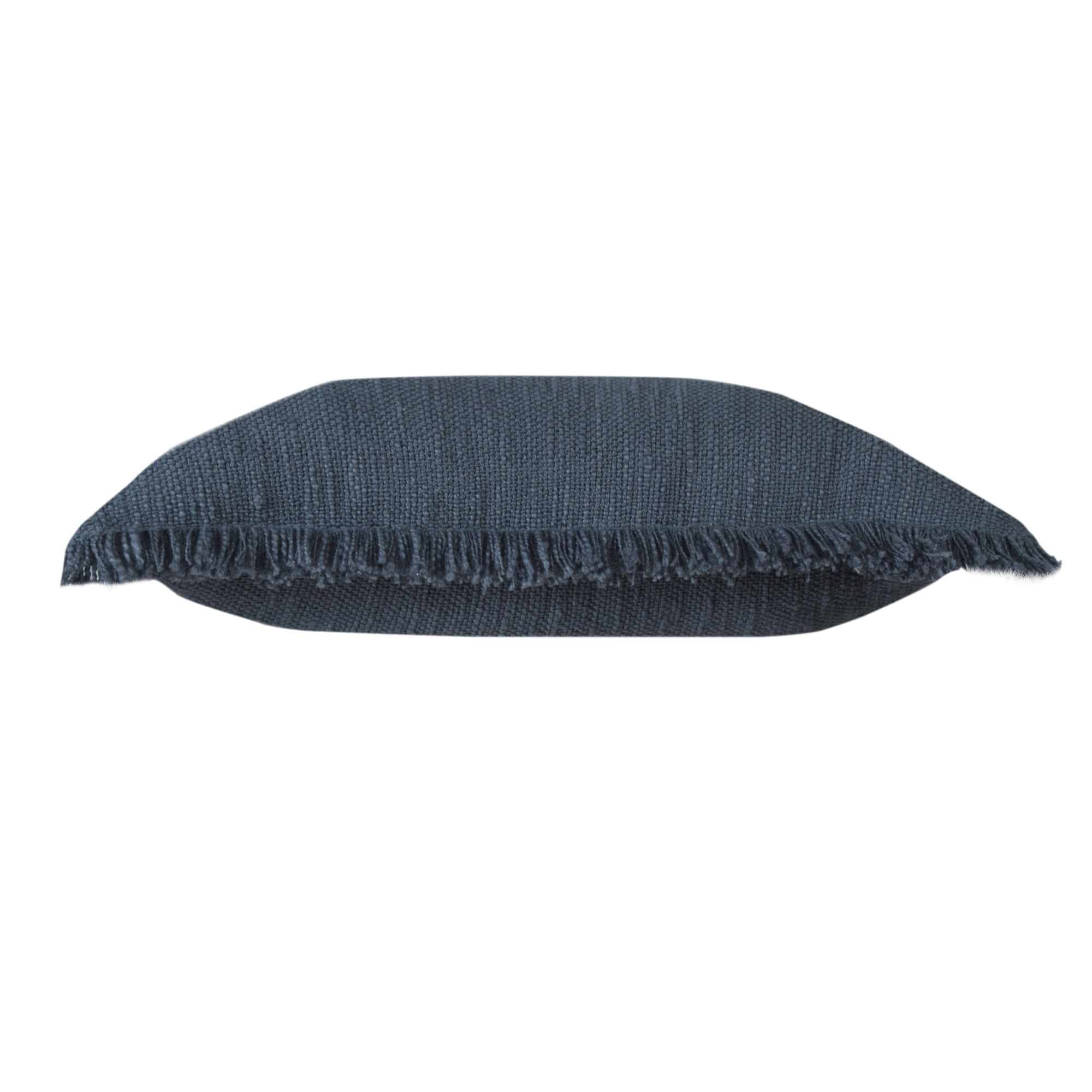 Ox Bay Bennett 20" x 20" Blue Solid Fringed Cotton Adult Decorative Throw Pillow Cover