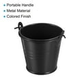 thumbnail image 5 of 2"x2" Small Metal Bucket Colorful Buckets Cute Candy Tiny Decorative Pails with Handles Black 3 Pack, 5 of 7