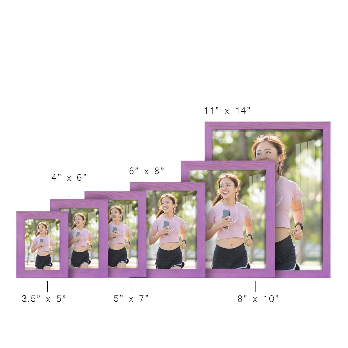 11x14 Wood Grain Picture Frame - Violet