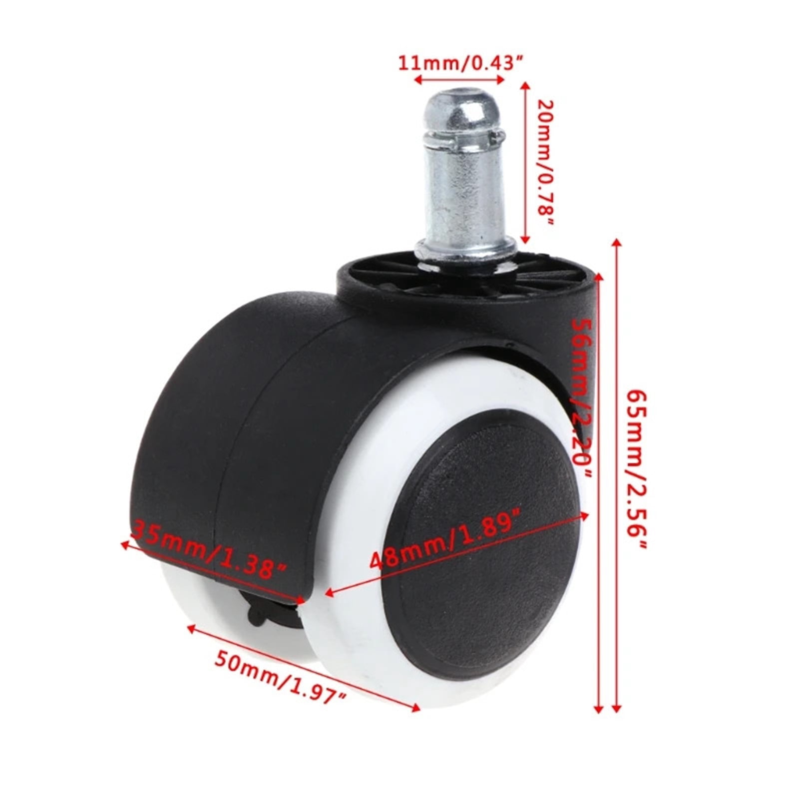 Wheels 5pcs Office Home Chair Sofa Swivel Casters Mute Wheel Universal Rubber Protect Wooden Floor ,Reliable