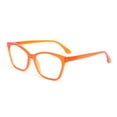 thumbnail image 2 of OPULIZE KAT Reading Glasses - Cat-Eye Frame - Matte Orange - Men & Women - Spring Hinges - R59-G - +3.00, 2 of 7