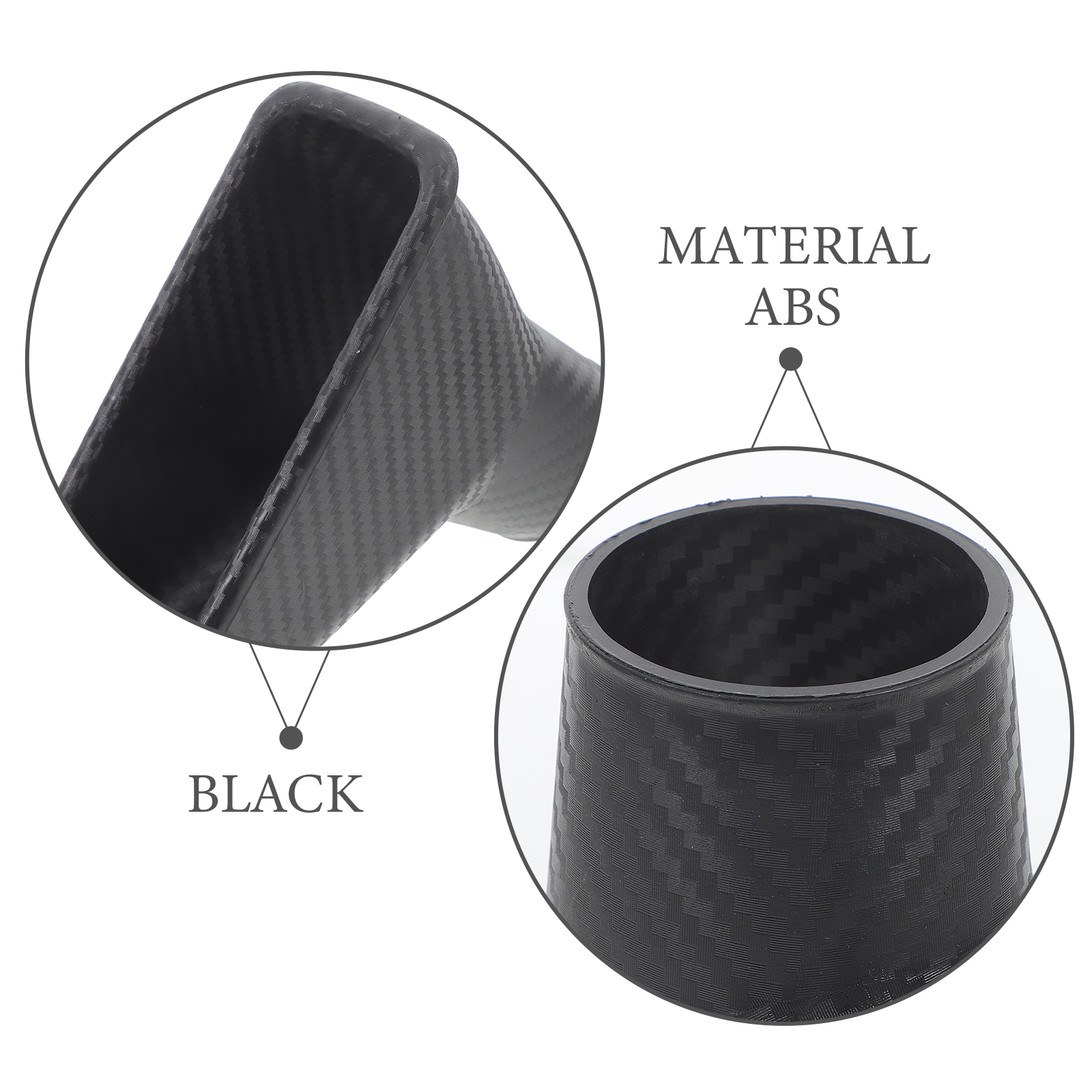 BARTOO Carbon Fiber Air Intake Pipe - Universal Round Turbo Inlet, ABS & Carbon Fiber