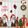 thumbnail image 5 of Merry Christmas Shower Curtains for Bathroom, Santa Clause Gnome Gifts White Waterproof Fabric Shower Curtain for Bathroom Bathtub Decoration, Machine Washable, 72"x84", 5 of 9