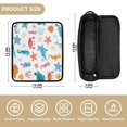 thumbnail image 4 of Hair Tool Organizer Bag with Heat Resistant Mat Removable Travel Storage Case for Hot Air Brushes Curling Irons Playful Sea Animals Pattern, 4 of 8