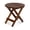 Brown, variant on Pemberly Row Adirondack Round Cedar Wood Foldable Side Table in Brown