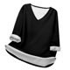 thumbnail image 1 of MHFRRA Camiseta Informal de Manga Larga con Cuello En V para Mujer. Camiseta Básica Cómoda para Uso Diario y Relajación. Ideal para Todas Las Estaciones. Combina Perfectamente con Jeans. Negro, 1 of 4