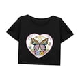 thumbnail image 3 of Camiseta corta casual de verano transpirable suave con cuello redondo para mujer para el trabajo de oficina L, 3 of 7