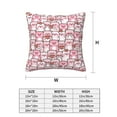 thumbnail image 2 of Throw Pillow Covers, Pink Cute Pig Love Soft Square Pillow Cases with Invisible Zipper for Couch Bed Sofa, Farmhouse Fall Home Decor 20"x20", 2 of 7
