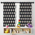 thumbnail image 5 of Blackout Kids Curtains,Black Daisy Flower White Blooms Pattern Childrens Insulated Curtains Set Of 2,Bedroom Essentials,Toddler Room Decor 42"x54", 5 of 5