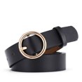 thumbnail image 1 of Fortune Ceinture Homme Femme Boucle Ronde Ceinture en Cuir PU Ceinture de Taille Rétro Classique, 1 of 4