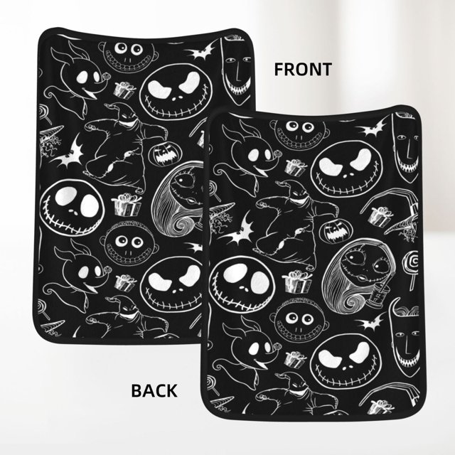 Manta de franela ultra suave de doble cara de Pesadilla antes de Navidad para sofá, dormitorio, regalo para todas las estaciones