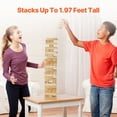thumbnail image 3 of Tumbling Timber 54 Blocks Wooden Stacking Game with Storage Crate Indoor Outdoor Family Fun, 3 of 6