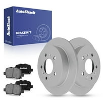 AutoShack 10.93" (277.6 mm) Rear Solid Brake Rotors Coated   Ceramic Brake Pads | Replacement for 2010 Chevrolet Impala | 6-PC Brake Kit | ArmorStop