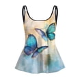 thumbnail image 5 of adviicd Tankini Tops Women Ruffle High Waisted Tankini Swimsuit Tummy Control Bathing Suit(Light Green,XL), 5 of 5