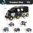 thumbnail image 4 of Zacro Carrier Truck Transport Car , 7-in-1 Police Truck Toy Vehicle Set with 4 Toy Cars & 1 Helicopter, Friction Powered Car Toys for Toddlers Kids  2 3 4 5 Years Old, 4 of 10