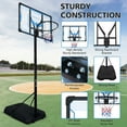 thumbnail image 4 of HooKung Teenagers Youth Portable Basketball Hoops Height Adjustable 4,7ft -10ft Basketball System 44'' Backboard with Wheels for Driveway Indoor Outdoor Pool Use, 4 of 9