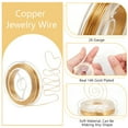 thumbnail image 4 of 14K Gold Plated Copper Wire 26 Gauge Jewelry Making Wire Bendable Craft Wire Soft Beading Wire Resistant Wire for DIY Crafts Jewelry Making (72.2 Feet(22m) 0.4mm), 4 of 9