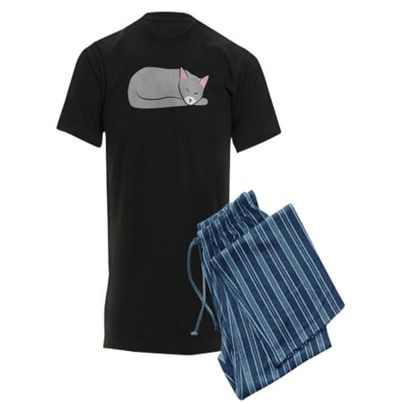 

CafePress - Sleeping Cat - Men s Dark Pajamas