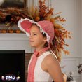 thumbnail image 6 of PMU Thanksgiving Pioneer Bonnet Hat, Red & White Adult Costume Pack of 6, 6 of 7