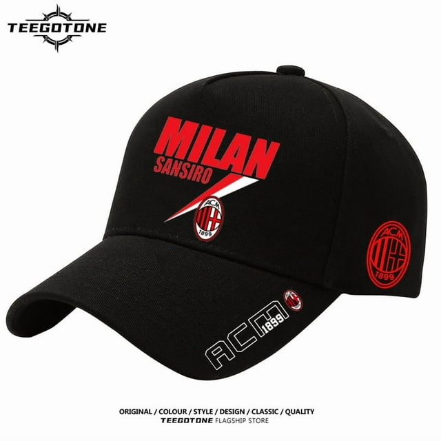 Casquette de Baseball Extérieure de Sport Club de Football Ac Milan pour Fans de Football Série A