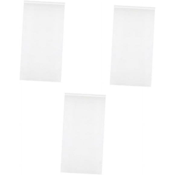 3pcs Window Screening Household Gauze Curtains Solid Color Curtains Area Rugs End Cover Zipper Doormat Hanger Hooks Decorative Curtains Automatic Aquarium Yarn White