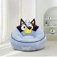 thumbnail image 3 of Bluey Kids Compressed Foam Bean Bag Chair, Blue, 24" x 18", 3 of 8