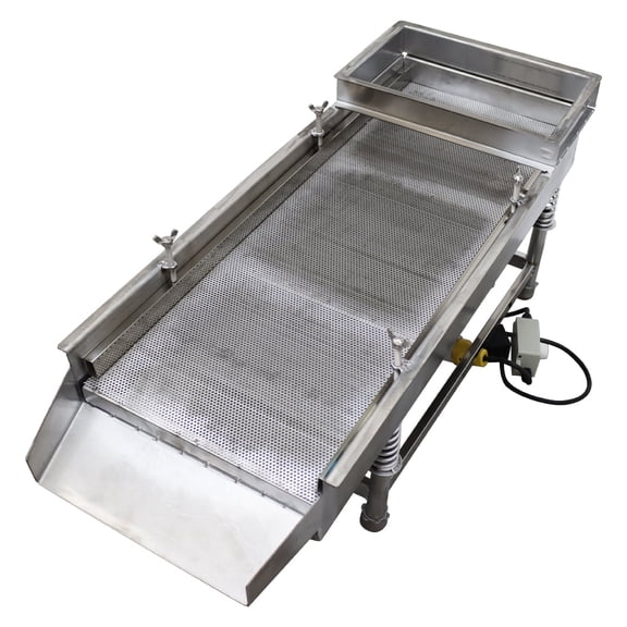 Electric Linear Vibrating Screen Stainless Steel Shaker Sifter with 2mm Round Mesh Screen
