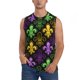 thumbnail image 1 of Fotbe Mardi Gras1 Men's Camiseta sin Mangas Estampada para Hombres, Playera Casual para Gimnasio, Entrenamiento, Playa-3X-Large, 1 of 7