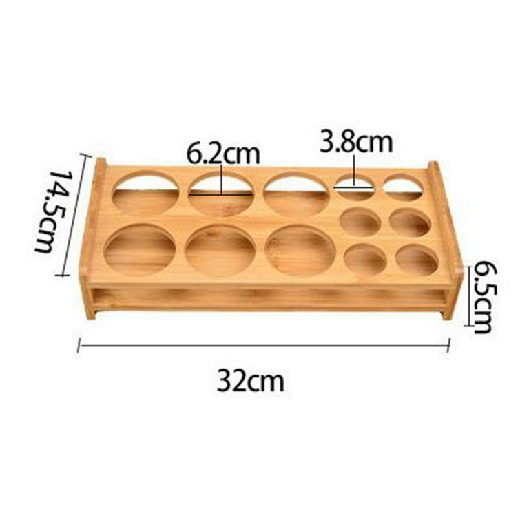 6 Holes Glasses Holder Wood Storage Carrier Cup Rack Drinks Cup Display  Rack Glasses Rack Serving Holder for Restaurant 