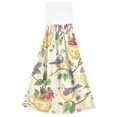 thumbnail image 7 of Yayeee Kitchen Hanging Hand Towels Set of 2 with Loop Bathroom Absorbent Tie Towel, Birds with Strawberries, 7 of 7
