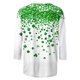 thumbnail image 5 of Mujeres 3/4 Manga Tops Y Blusas Impresas Cuello Redondo Camiseta Blusa de Moda para Ocasional, Fiesta, Trabajo, 5 of 5