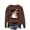 Brown, variant on Women Halloween Hooded Sweatshirt Pumpkin Cute Ghost Graphic Shirts Fall Long Sleeve Pullover Tops