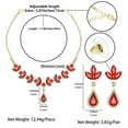 thumbnail image 5 of Juwaliy Women Bridal Jewelry Set Teardrop Crystal Necklace Earrings for Bride Bridesmaid Wedding Party Prom Gift-Red, 5 of 5