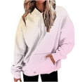 thumbnail image 5 of Dazajoo Pullover Hoodies for Women Oversized Long Sleeve Trendy Gradient Color Pullover Sweatshirts with Pocket 2025 Autumn Womens Loose Casual Drawstring Hooded Tops,Pink,S, 5 of 5