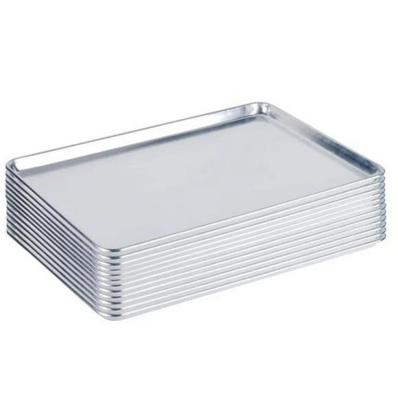 Plaque de Cuisson en Aluminium Format Double, Lot de 12 - Qualité Commerciale 18 Pouces x 26 Pouces - Durable, Moule Professionnel pour Restaurants et Cuisines Domestiques