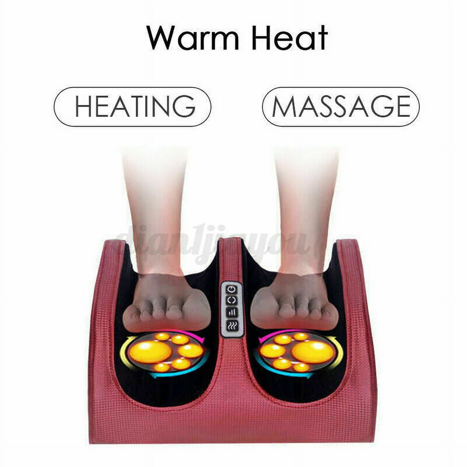 Nekteck Foot Massager with Heat, Shiatsu Heated Electric, Kneading Foot  Massager Machine for Planter Fasciitis, Built in Infrared Heat Function and  Power Cord 