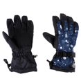 thumbnail image 2 of Guantes de Esquí Impermeable para Escalada Alpinismo Motociclismo Senderismo Acampada Nieve Invierno para Mujer Flor de azul s Macarena Guantes de nieve para esquí, 2 of 8