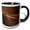 Black/White, variant on 3drose, Africa, Erg Chebbi, Morocco. Bush Growing on Desert Dune., 11oz Mug