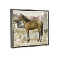 thumbnail image 3 of Stupell Rural Brown Horse Country Scene Animals & Insects Painting Gray Floater Framed Art Print Wall Art, 3 of 6