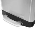 thumbnail image 2 of Innovaze 3.2 Gallon Rectangular Step Stainless Steel Bathroom and Office Trash Can, 2 of 3