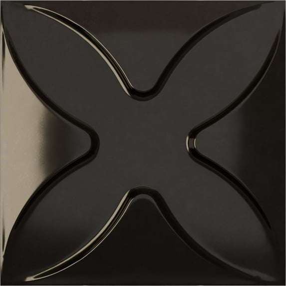 Ekena Millwork 11 7/8"W x 11 7/8"H Austin EnduraWall Decorative 3D Wall Panel, Universal Metallic Carbon Mist (Covers 0.98 Sq. Ft.)