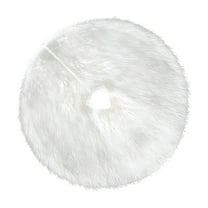 JoyMoreHome Christmas Tree Skirt Solid Color Christmas Tree Decorations,36 Inch White Tree Skirt Rustic Country Xmas Tree Holiday Party Decor Indoor Outdoor Holiday Ornaments