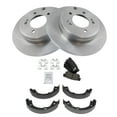 thumbnail image 2 of TRQ Rear Brake Pad & Rotor Kit Brake Pads Brake Rotor Parking Brake Shoe Set Ceramic Fits Select 2007-2008 Hyundai Sonata, 2 of 6