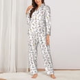 thumbnail image 2 of Haiem Funny goose birds Pattern Women’s Long-sleeve Sleepwear,Sleepwear Set,2-piece Loungewear Set,Soft PJs Comfy Nightwear with Pockets-Medium, 2 of 7
