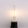 thumbnail image 3 of Paquete de 4 bombillas LED T10 tubulares transparentes de 1,5 W, base mediana niquelada, 3 of 5