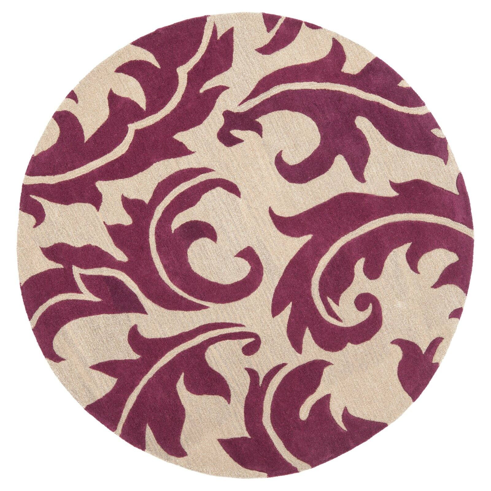 SAFAVIEH Soho Blair Floral Wool Area Rug, Purple/Beige, 5' x 8